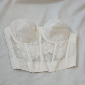 Elegant Lace Strapless Bustier Bra